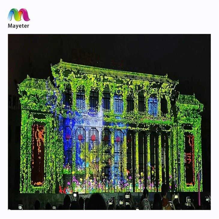 Projektor laserowy do mapowania budynków